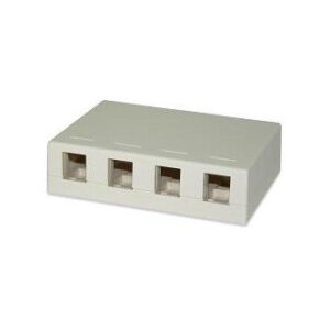 OQ 10 4-Port Surface Mount Box Ivory